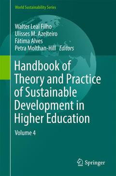 Couverture de l’ouvrage Handbook of Theory and Practice of Sustainable Development in Higher Education