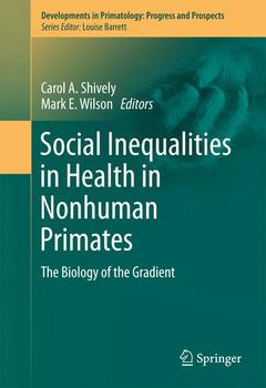 Couverture de l’ouvrage Social Inequalities in Health in Nonhuman Primates