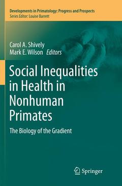 Cover of the book Social Inequalities in Health in Nonhuman Primates