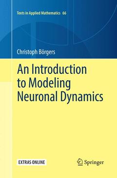 Couverture de l’ouvrage An Introduction to Modeling Neuronal Dynamics