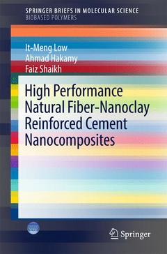 Couverture de l’ouvrage High Performance Natural Fiber-Nanoclay Reinforced Cement Nanocomposites