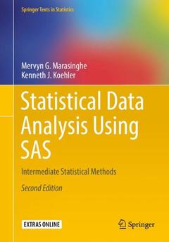 Couverture de l’ouvrage Statistical Data Analysis Using SAS