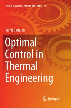 Couverture de l’ouvrage Optimal Control in Thermal Engineering