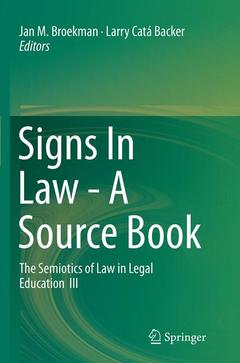 Couverture de l’ouvrage Signs In Law - A Source Book
