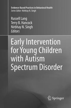 Couverture de l’ouvrage Early Intervention for Young Children with Autism Spectrum Disorder