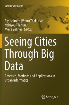 Couverture de l’ouvrage Seeing Cities Through Big Data