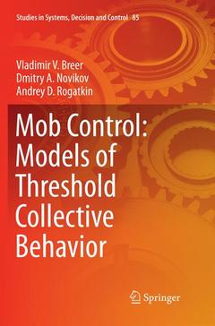 Couverture de l’ouvrage Mob Control: Models of Threshold Collective Behavior