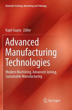Couverture de l’ouvrage Advanced Manufacturing Technologies