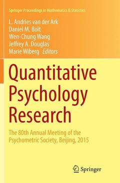 Couverture de l’ouvrage Quantitative Psychology Research