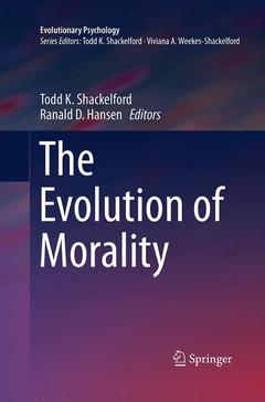Couverture de l’ouvrage The Evolution of Morality