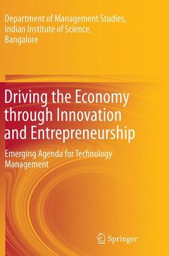 Cover of the book Driving the Economy through Innovation and Entrepreneurship