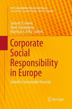 Couverture de l’ouvrage Corporate Social Responsibility in Europe