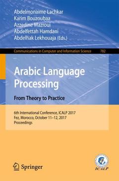 Couverture de l’ouvrage Arabic Language Processing: From Theory to Practice