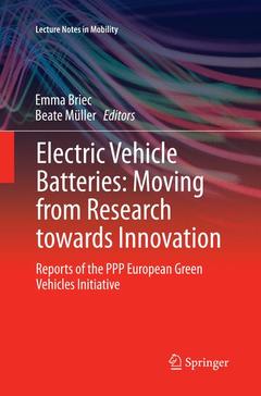 Couverture de l’ouvrage Electric Vehicle Batteries: Moving from Research towards Innovation