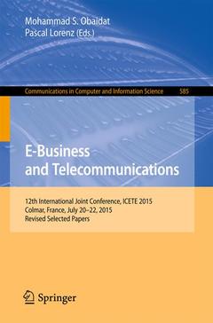 Couverture de l’ouvrage E-Business and Telecommunications