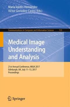 Couverture de l’ouvrage Medical Image Understanding and Analysis