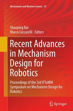 Couverture de l’ouvrage Recent Advances in Mechanism Design for Robotics