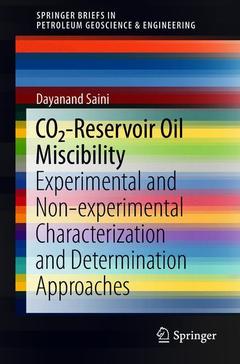 Couverture de l’ouvrage CO2-Reservoir Oil Miscibility