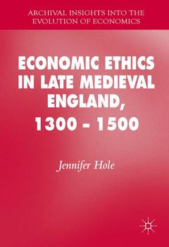Couverture de l’ouvrage Economic Ethics in Late Medieval England, 1300-1500