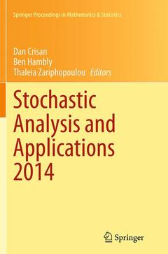 Couverture de l’ouvrage Stochastic Analysis and Applications 2014