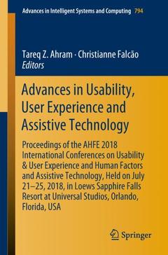 Couverture de l’ouvrage Advances in Usability, User Experience and Assistive Technology