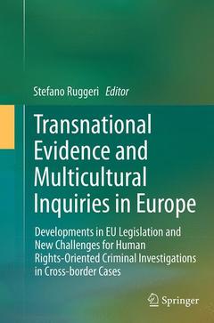 Couverture de l’ouvrage Transnational Evidence and Multicultural Inquiries in Europe