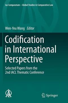 Couverture de l’ouvrage Codification in International Perspective