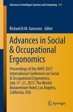 Couverture de l’ouvrage Advances in Social & Occupational Ergonomics