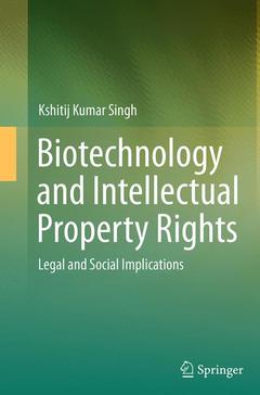 Cover of the book Biotechnology and Intellectual Property Rights