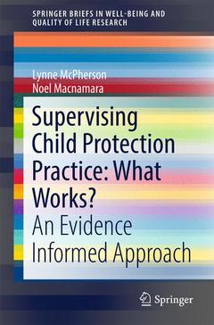 Couverture de l’ouvrage Supervising Child Protection Practice: What Works?