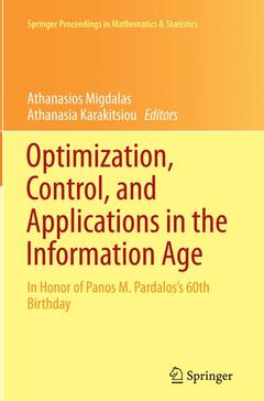 Couverture de l’ouvrage Optimization, Control, and Applications in the Information Age