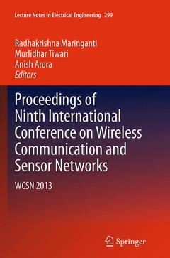 Couverture de l’ouvrage Proceedings of Ninth International Conference on Wireless Communication and Sensor Networks