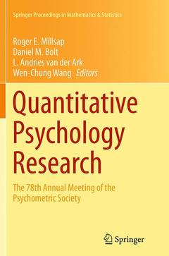 Couverture de l’ouvrage Quantitative Psychology Research