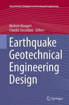 Couverture de l’ouvrage Earthquake Geotechnical Engineering Design