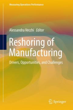 Couverture de l’ouvrage Reshoring of Manufacturing