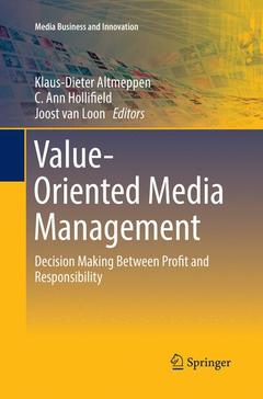 Couverture de l’ouvrage Value-Oriented Media Management