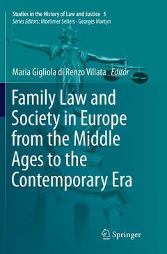 Cover of the book Family Law and Society in Europe from the Middle Ages to the Contemporary Era