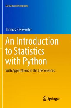 Couverture de l’ouvrage An Introduction to Statistics with Python