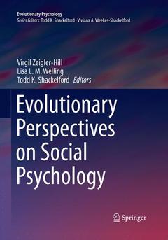 Couverture de l’ouvrage Evolutionary Perspectives on Social Psychology