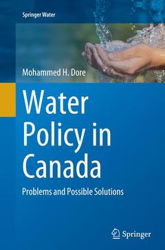 Couverture de l’ouvrage Water Policy in Canada