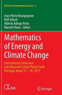 Couverture de l’ouvrage Mathematics of Energy and Climate Change