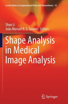 Couverture de l’ouvrage Shape Analysis in Medical Image Analysis