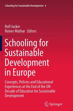 Cover of the book Schooling for Sustainable Development in Europe