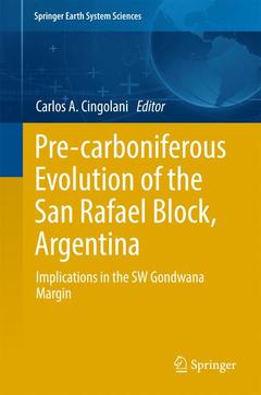Couverture de l’ouvrage Pre-carboniferous Evolution of the San Rafael Block, Argentina