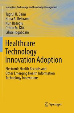 Couverture de l’ouvrage Healthcare Technology Innovation Adoption