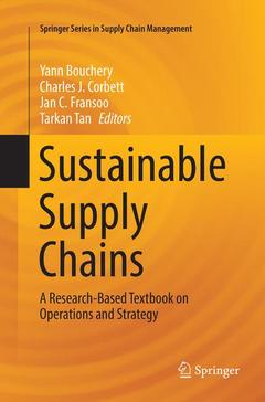 Couverture de l’ouvrage Sustainable Supply Chains