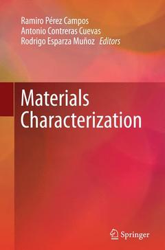 Couverture de l’ouvrage Materials Characterization
