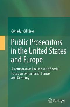 Couverture de l’ouvrage Public Prosecutors in the United States and Europe