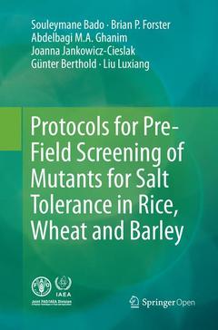 Cover of the book Protocols for Pre-Field Screening of Mutants for Salt Tolerance in Rice, Wheat and Barley