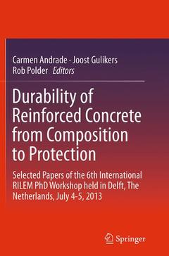 Couverture de l’ouvrage Durability of Reinforced Concrete from Composition to Protection